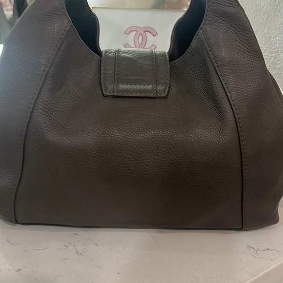 Gucci EUC leather Greenwich hobo gray tote, vintage - Picture 7 of 12